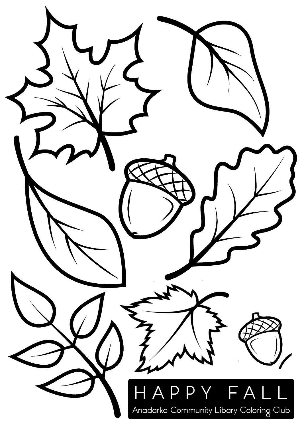 printable coloring page fall